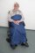 Rollstuhl-Wickeldecke Nylon innen Fleece marine Gr. XXL