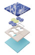 Anti-Dekubitus-Luftzellen-Sitzkissen XAIR hybrid, blau 42...