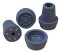 Krückenkapsel mit Spikes und Schutzkappe grau 18 mm