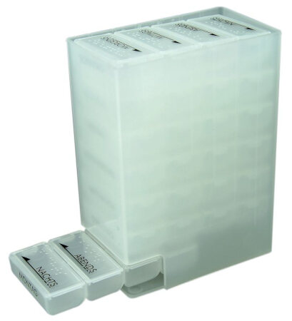Medikamentendispenser 7 Tage, transparent Farbe: grün