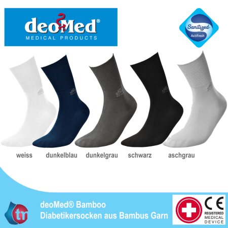 DeoMed Diabetikersocken Bamboo silver Farbe: dunkelblau Gr. 39-42