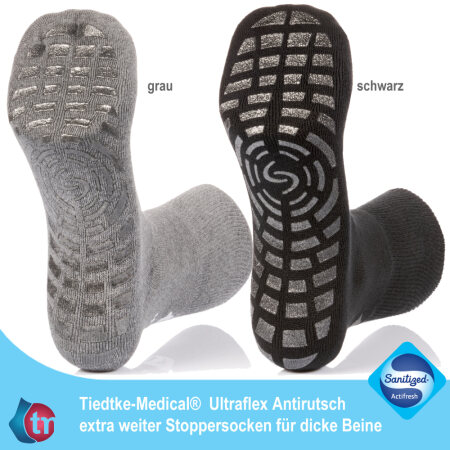 Venensocken Ultraflex Frottee Antirutsch Farbe: schwarz Gr. 35-37