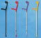 Leichtmetall-Unterarmgehstütze, Ergo-Softgriff Druckknopfverstellung Farbe: blau