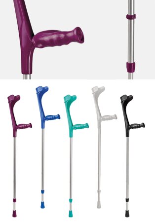 Anatomic-Softgriff-Stütze, Clipverstellung Farbe: grau links