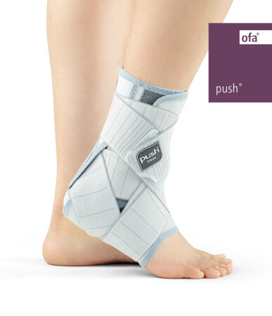 Knöchelbandage Push med grau-aubergine Gr. 1 rechts