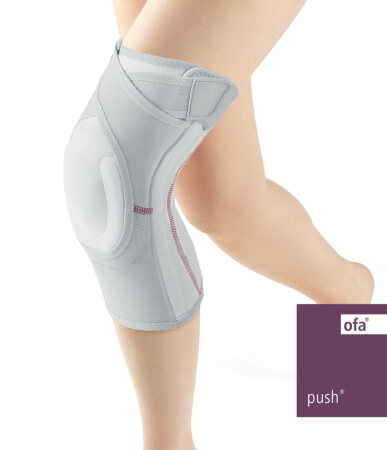Kniebandage Push care grau/aubergine Gr. 2