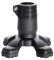 4-Punkt Gummikapsel Safety Foot, schwarz (VPE: 1 Stück) 19-20 mm
