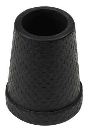 Gummikapsel für Carbonstöcke mit Stahleinlage schwarz 19 mm