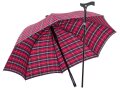 Stockschirm TWIN mit Fritzgriff, verstellbar Farbe: rot/blau