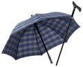 Stockschirm TWIN mit Fritzgriff, verstellbar Farbe: braun