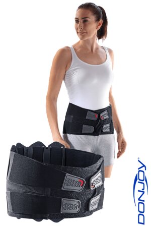 Lumbalstützorthese DONJOY PowerStrap, anthrazit Gr. XL