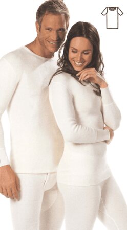 Wärmewäsche Classic Herren-Hemd, 1/2 Arm 50% Angora natur Gr. M