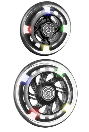 Rad mit Leuchtdioden transparent, Nabenlänge 25 125 x 24 mm