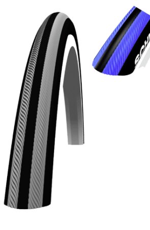 Decke für Aktiv-Rollstuhl RightRun, 24 x 1 Zoll Farbe: grau/schwarz