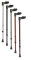 Gehstock Fischergriff verstellbar Farbe: anthrazit links
