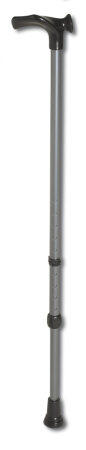 Gehstock Handy verstellbar, anatomischer Griff Farbe: silber links