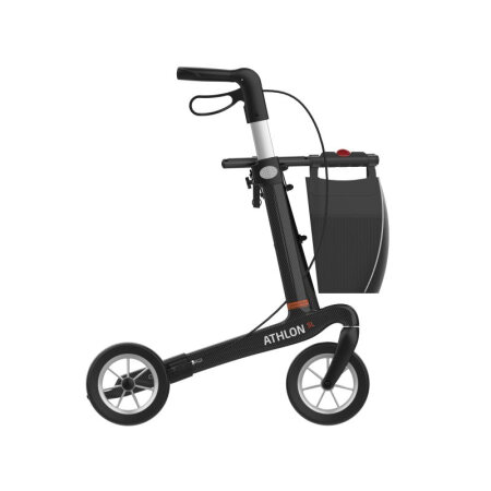Rollator ATHLON SL Carbon Komfort mit PUR-Softrädern Farbe: rot SH L/62 cm