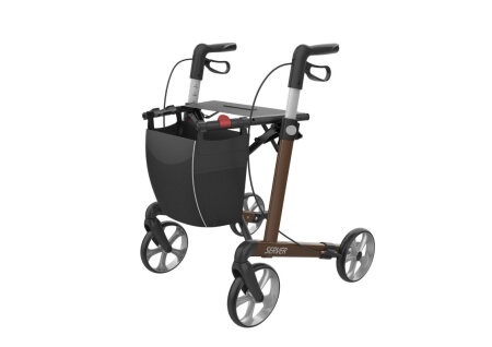 Rollator SERVER Standard mit Stockhalter und Tasche Farbe: anthrazit SH L/62 cm