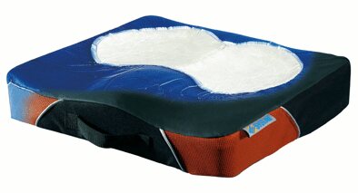 Anti-Dekubitus-Sitzkissen Duoform, mit Jersay-Bezug, anthrazit-orange 45 x 42 cm