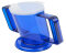 Trinkbecher HANDYCUP mit Tee-Aufsatz und 2 Griffen Farbe: rot-transparent