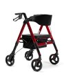 Schwerlast-Rollator Goliat mit Sitz-und Rückenstütze Farbe: rot