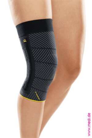 Kniebandage Genumedi E+motion 3.0 schwarz-gelb Gr. IV