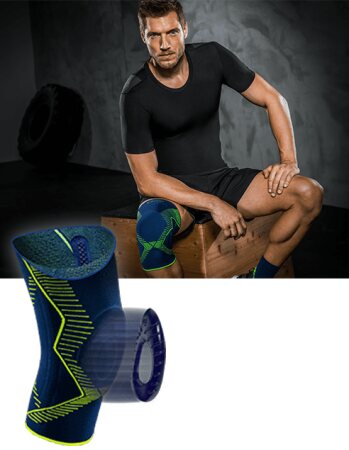 Kniebandage Genumedi E+motion 3.0 extraweit schwarz-gelb Gr. VI