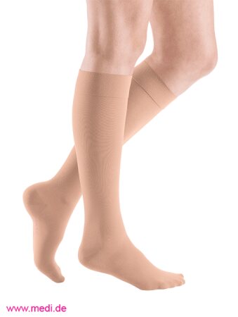 mediven elegance Kompressionsstrumpf, AD, Kl.2, mit Spitze Farbe: cashmere Gr. V
