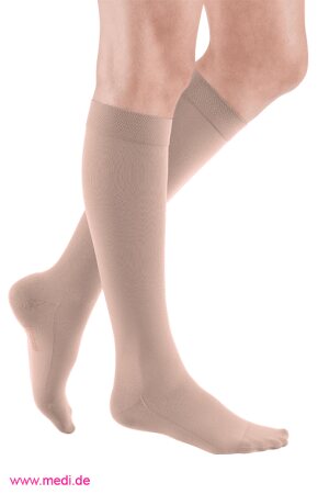 mediven comfort Kompressionsstrumpf AD kurz, Kl.2, cashmere Gr. II