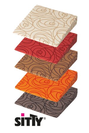Keilkissen Sitty Basic - Design Dynamik, 38 x 38 x 7/1cm Farbe: schoko
