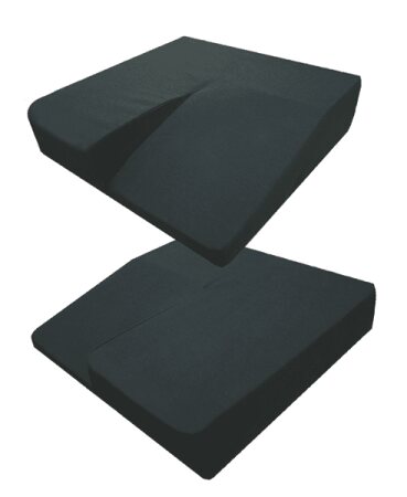 EcoKiss ArthroFit Basic mit Keil, 40x40x8/2cm schwarz rechts