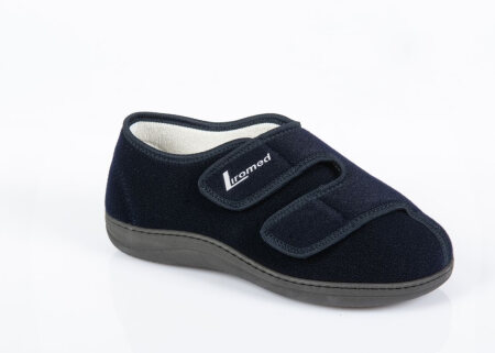 Verbandschuhe Liromed marine-blau, flach, klett, 40°C waschbar (Paar) Gr. 36