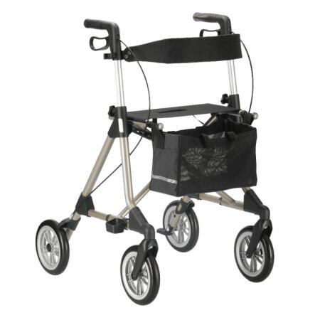 Rollator elan plus, inkl. Tasche, Stockhalter und Rückengurt, max. 150 kg bel. Farbe: anthrazit/dunkelrot