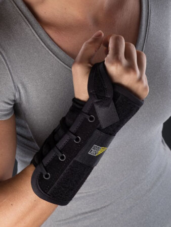 Handgelenkbandage mit Schnürung, schwarz Gr. XS links