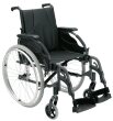 Rollstuhl Action 3 NG desk,PU, schwarz-metallic SB 48 cm