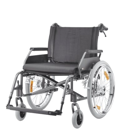 Rollstuhl ECON XXL mit Trommelbremse, PU,anthrazit SB 70 cm