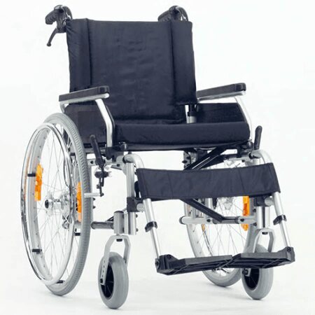 Leichtgewicht-Rollstuhl 2.920 MOLY ECONOMY, mit Trommelbremse silbergrau-metallic SB 43 cm