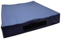 Sitzkissen CUBE FLEXi mit PU-Bezug 8 cm blau-grau 40 x 48 cm