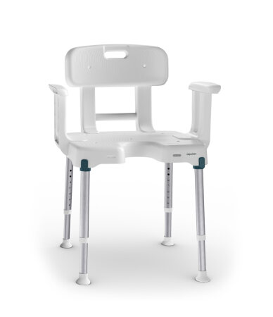 Duschstuhl Aquatec Pure Isla mit Arm- und Rückenlehne