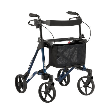 Leichtgewicht-Rollator TAIMA M-E mit Rückengurt und Tasche (Dietz) Farbe: ozeanblau