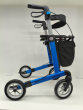 Rollator SERVER PUR-Softräder SKY BLUE, mit Stockhalter, Tasche, Rückengurt und Klingel SH M/55 cm