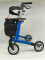 Rollator SERVER PUR-Softräder SKY BLUE, mit Stockhalter, Tasche, Rückengurt und Klingel SH M/55 cm
